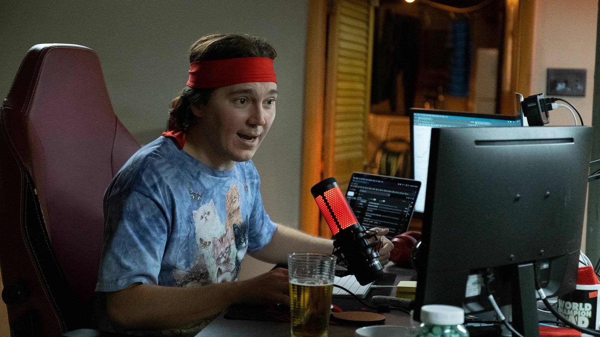 Paul Dano as Keith Gill in front of a computer in 'Dumb Money;' Punching Above Your Weight: How 'I Play Rocky' Makes a Case for Writing Biopics
