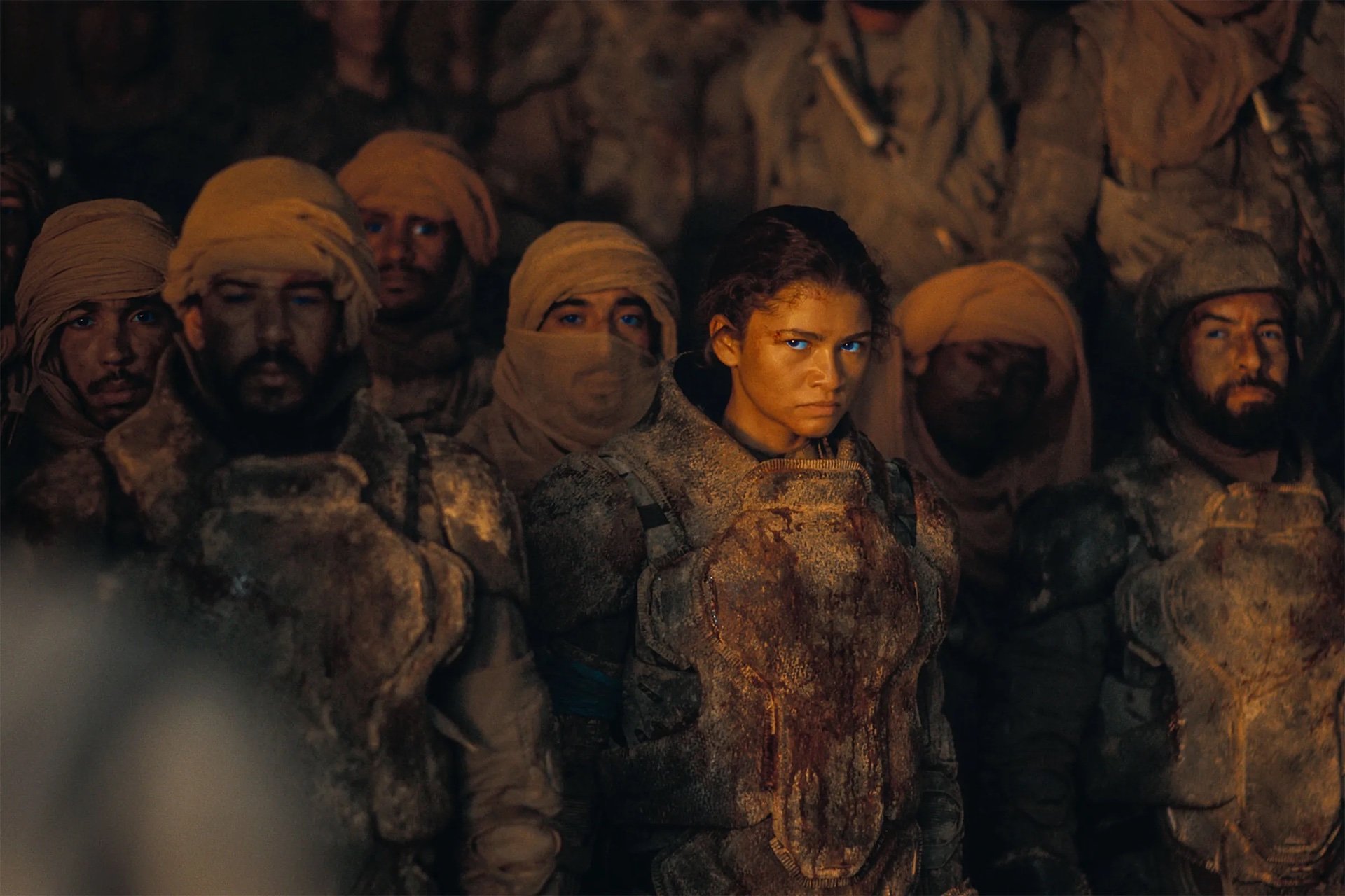  Chani (Zendaya) and the other Fremen watching Paul in 'Dune: Part Two'