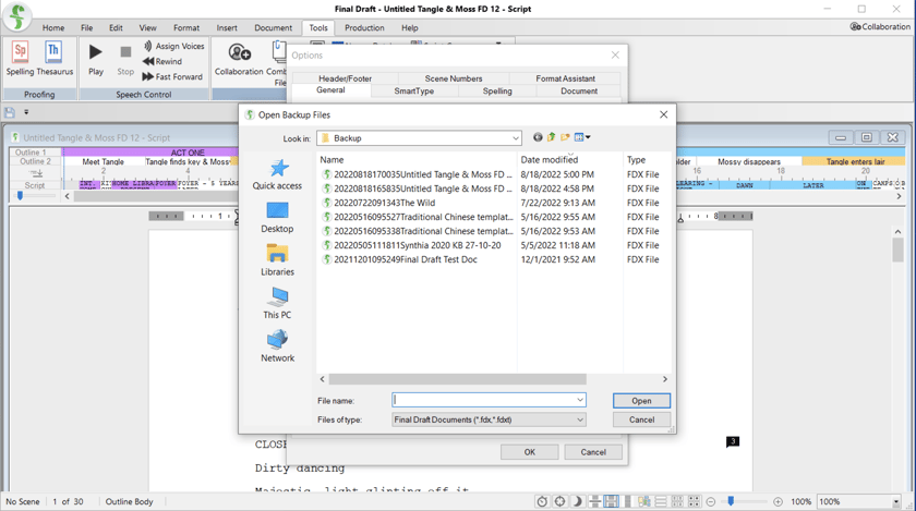 Final Draft Backup Folder - PC