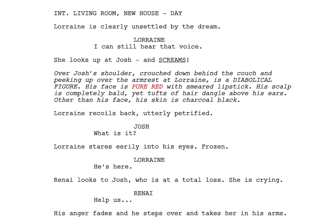 Insidious Script Sample