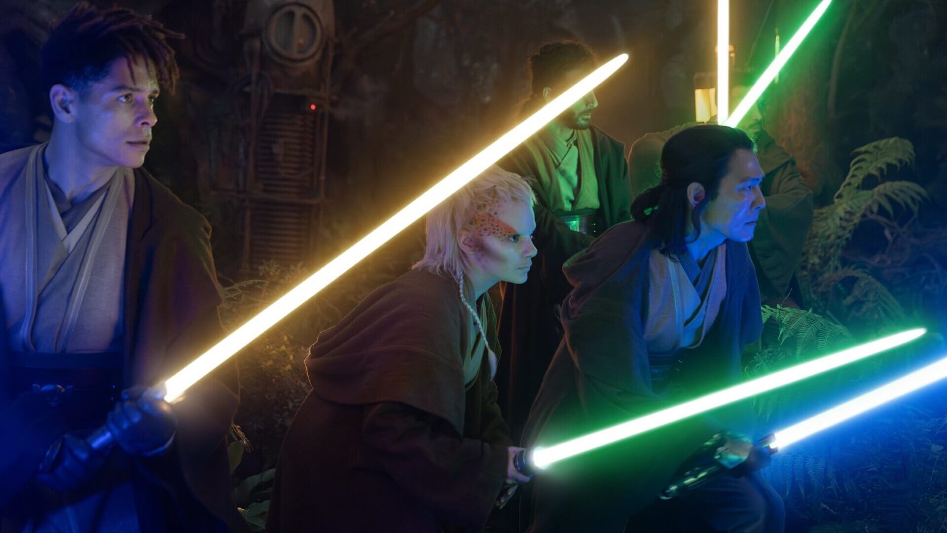 'The Acolyte' cast wielding lightsabers 