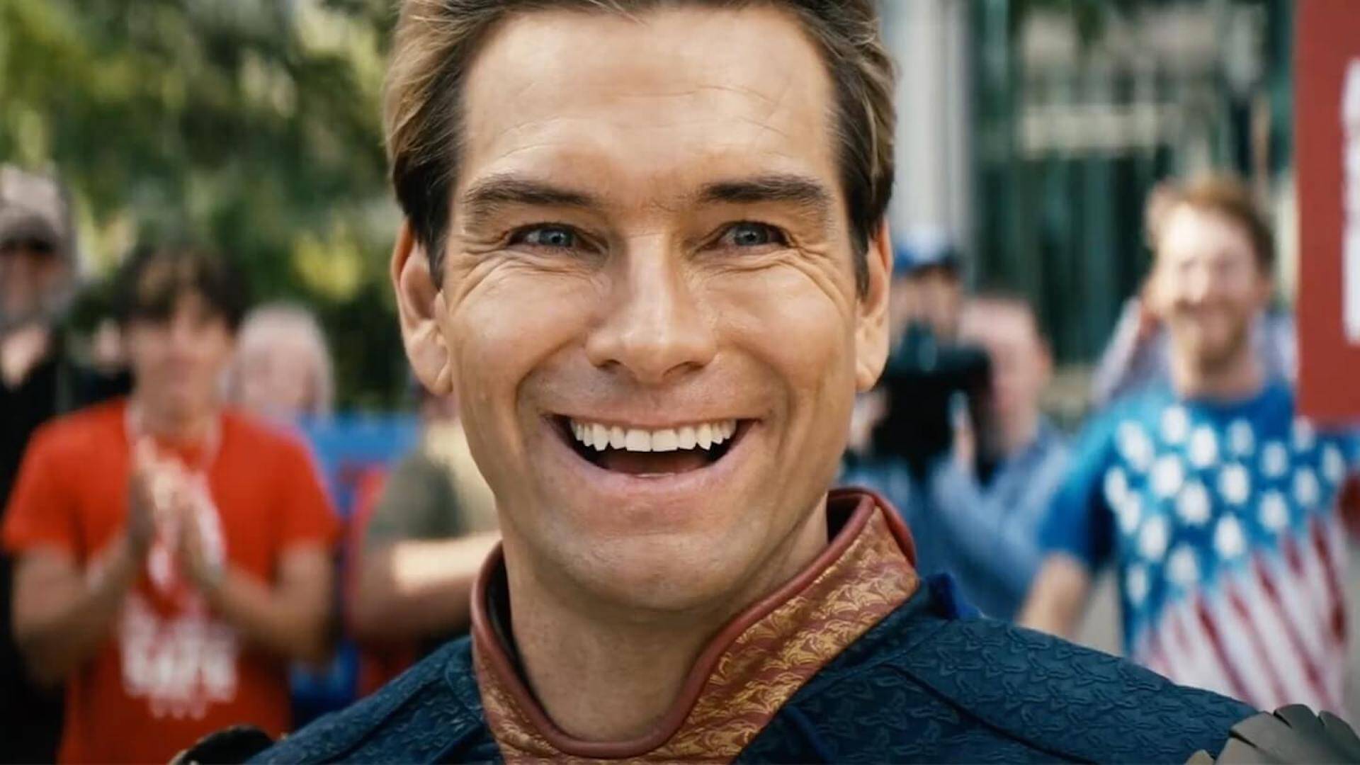 Homelander (Antony Starr) laughing at a rally in 'The Boys,' Character Breakdown: Will Homelander Get a Redemption Arc in 'The Boys'?