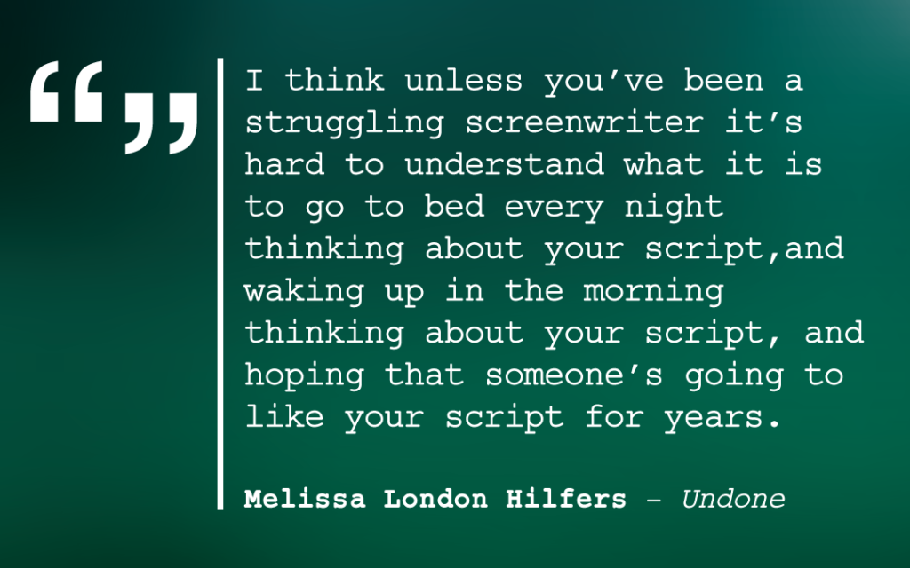 Melissa London Hilfers, Writer of 