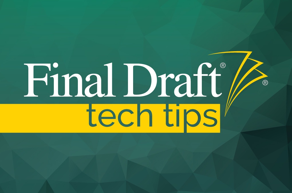 Tech Tips: Customizing a Print Job in Final Draft