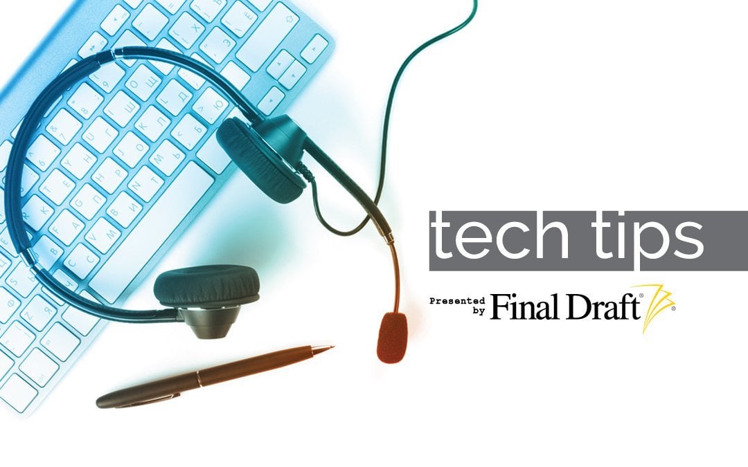 Tech Tips: How to Reformat Paragraphs in Final Draft 10